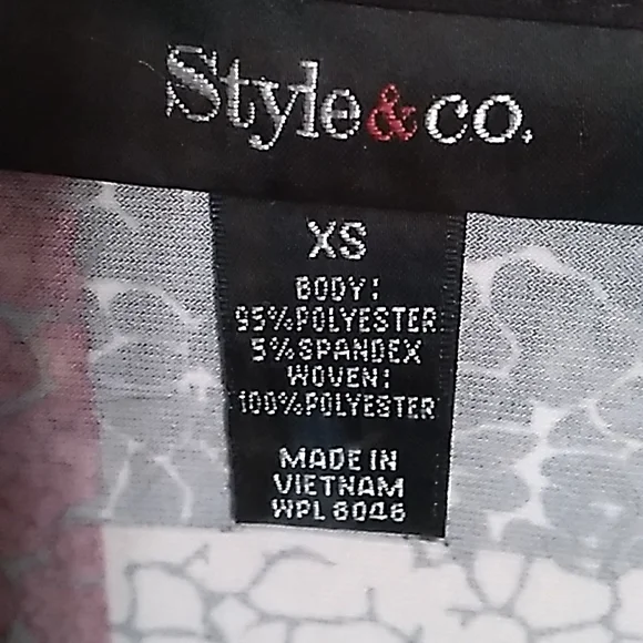 STYLE&CO XS Colorful Medium Sleeves Top - Picture 4 of 7